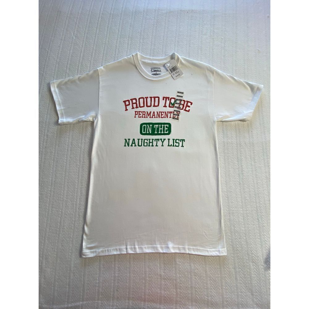 Authentic Classic Men’s Medium Christmas White T-Shirt
